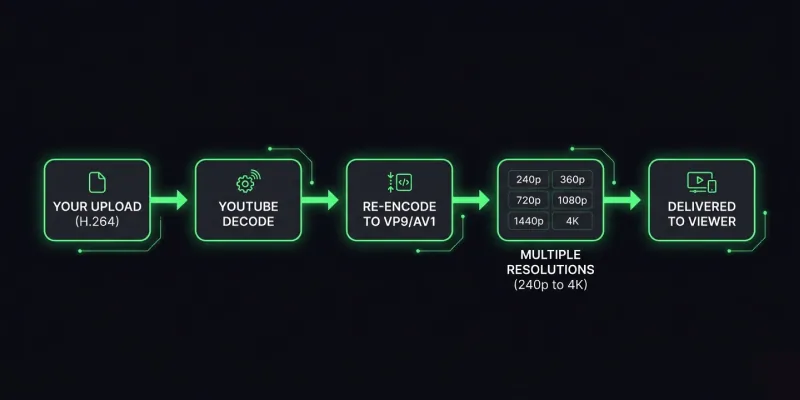 YouTube video processing pipeline flowchart
